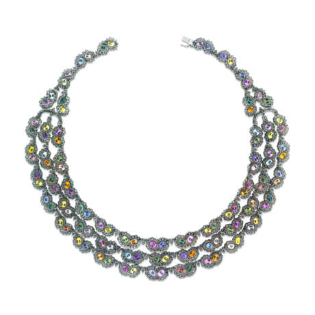 ADLER MULTI-GEM AND DIAMOND NECKLACE - photo 2