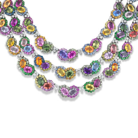 ADLER MULTI-GEM AND DIAMOND NECKLACE - photo 4