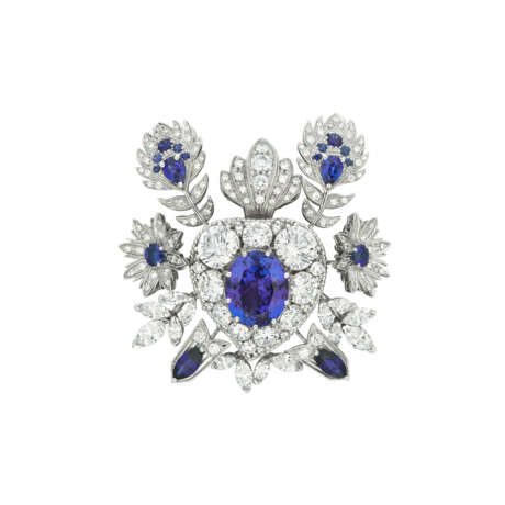 NO RESERVE - GUCCI TANZANITE, SAPPHIRE AND DIAMOND 'HORTUS DELICIARUM' BROOCH - photo 1