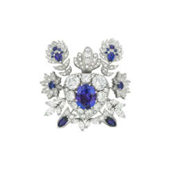 NO RESERVE - GUCCI TANZANITE, SAPPHIRE AND DIAMOND 'HORTUS DELICIARUM' BROOCH