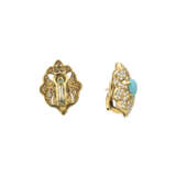 NO RESERVE - BULGARI TURQUISE AND DIAMOND EARRINGS - photo 2