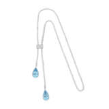 AQUAMARINE AND DIAMOND NECKLACE/EARRINGS - photo 1