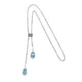 AQUAMARINE AND DIAMOND NECKLACE/EARRINGS - photo 2