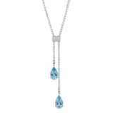 AQUAMARINE AND DIAMOND NECKLACE/EARRINGS - photo 4