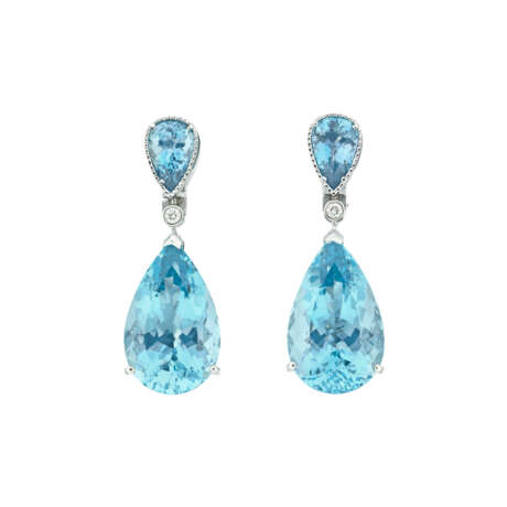 AQUAMARINE AND DIAMOND NECKLACE/EARRINGS - photo 5