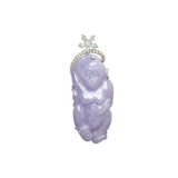 NO RESERVE - THREE JADEITE MONKEY AND DIAMOND PENDANTS - photo 2