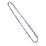 LAVENDER JADEITE BEAD AND DIAMOND NECKLACE - photo 1