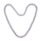 LAVENDER JADEITE BEAD AND DIAMOND NECKLACE - photo 2