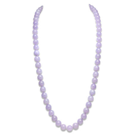 LAVENDER JADEITE BEAD AND DIAMOND NECKLACE - photo 3