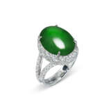 JADEITE AND DIAMOND RING - Foto 1
