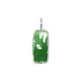 NO RESERVE - JADEITE AND DIAMOND PENDANT - Foto 2