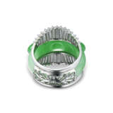 JADEITE SADDLE RING AND DIAMOND JACKET - photo 2