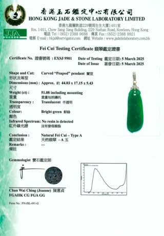NO RESERVE - JADEITE AND DIAMOND PENDANT - photo 3