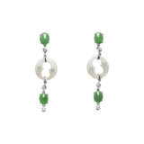NO RESERVE - SET OF JADEITE AND DIAMOND JEWELLERY - фото 2