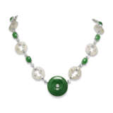 NO RESERVE - SET OF JADEITE AND DIAMOND JEWELLERY - фото 8