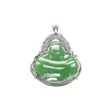 NO RESERVE - JADEITE AND DIAMOND PENDANT - фото 2