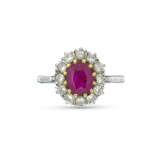 NO RESERVE - RUBY AND DIAMOND BROOCH AND RING - photo 4