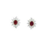 RUBY AND DIAMOND EARRINGS - фото 1