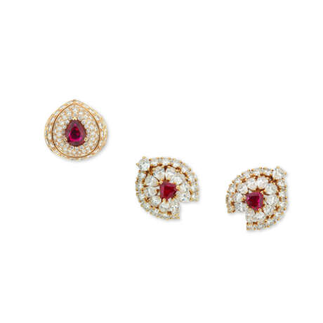 CARTIER SET OF RUBY AND DIAMOND JEWELLERY - photo 1