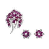 NO RESERVE - SET OF RUBY, SYNTHETIC RUBY AND DIAMOND JEWELLERY - photo 1