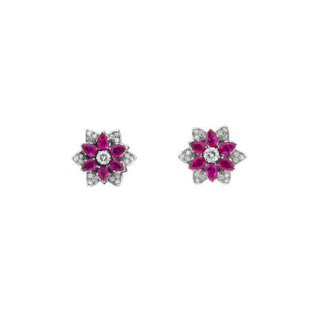 NO RESERVE - SET OF RUBY, SYNTHETIC RUBY AND DIAMOND JEWELLERY - photo 2