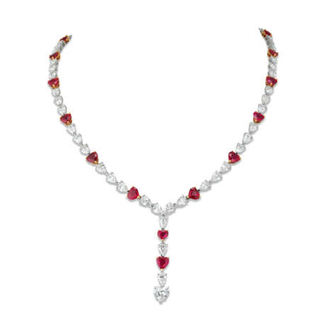 RUBY AND DIAMOND NECKLACE AND EARRINGS - photo 6