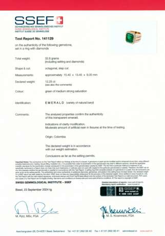 EMERALD AND DIAMOND RING - Foto 3
