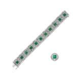 NO RESERVE - EMERALD AND DIAMOND BRACELET AND RING - Foto 1