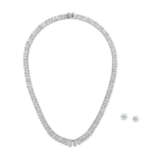 NO RESERVE - DIAMOND EARRINGS AND NECKLACE - photo 1