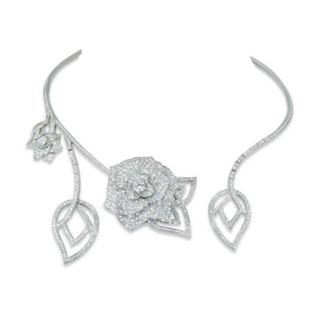 NO RESERVE - PIAGET DIAMOND 'ROSE' NECKLACE - photo 3