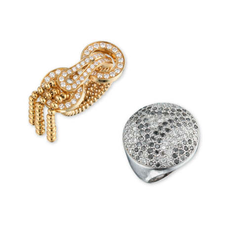 NO RESERVE - CARTIER DIAMOND RING; TOGETHER WITH CARTIER COLOURED DIAMOND AND DIAMOND RING - photo 1
