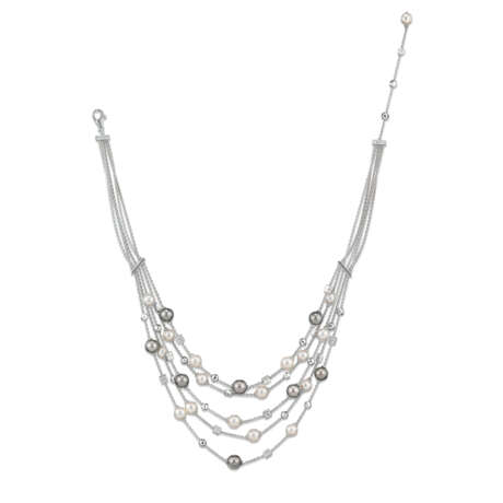 BULGARI PEARL AND DIAMOND NECKLACE - photo 1