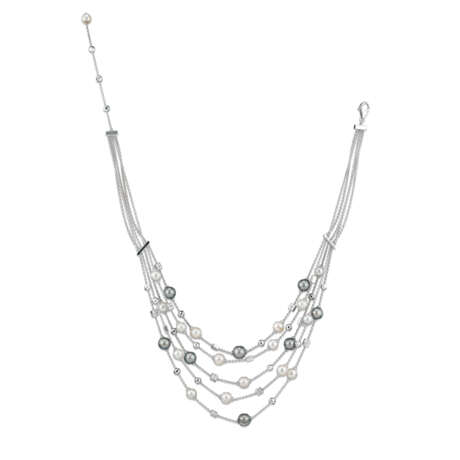 BULGARI PEARL AND DIAMOND NECKLACE - photo 2