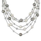 BULGARI PEARL AND DIAMOND NECKLACE - photo 4