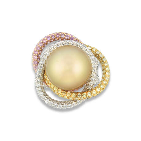 NO RESERVE - PEARL, DIAMOND AND SAPPHIRE NECKLACE AND RING - photo 2