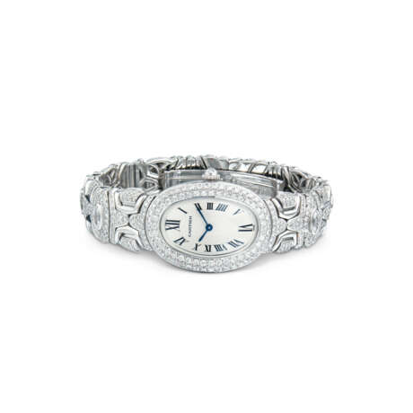 CARTIER DIAMOND 'BAIGNOIRE' WRISTWATCH/ BRACELET - photo 2