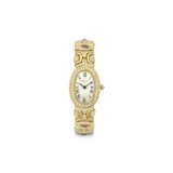 CARTIER DIAMOND, TOURMALINE AND GOLD 'BAIGNOIRE' WRISTWATCH/ BRACELET - photo 1