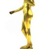Antonin Carl&egrave;s (1851-1919) &ldquo;Youth&rdquo; Gilt Bronze Sculpture Bronze onyx Art Nouveau Late 19th century - photo 4