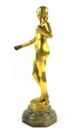 Antonin Carl&egrave;s (1851-1919) &ldquo;Youth&rdquo; Gilt Bronze Sculpture Bronze onyx Art Nouveau Late 19th century - photo 4