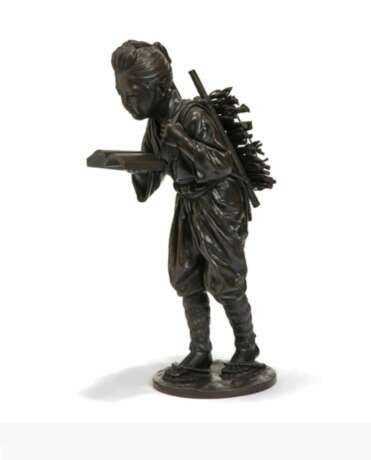 Bronze figure representing Kinjiro Ninomiya Sontoku Japan early-20th century signed. Bronze realism Early 20th century - photo 5