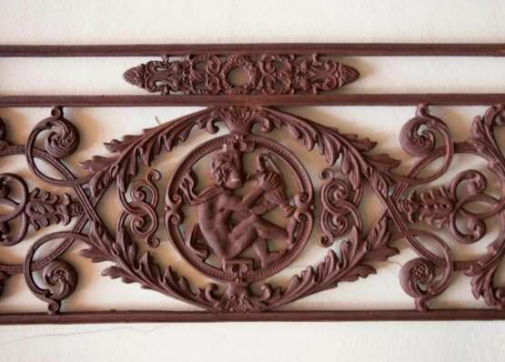 Three cast-iron balcony gratings Cast iron Empire 20th century - photo 3