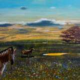 Golden lakes of Africa. Oil On Hardboard decorative Landscape painting Ukraine 2025 - photo 1