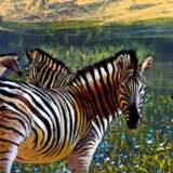 Golden lakes of Africa. Oil On Hardboard decorative Landscape painting Ukraine 2025 - photo 2