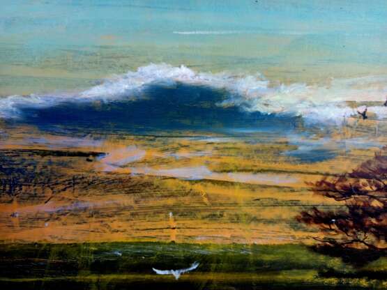 Golden lakes of Africa. Oil On Hardboard decorative Landscape painting Ukraine 2025 - photo 3