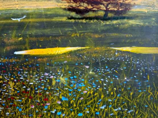 Golden lakes of Africa. Oil On Hardboard decorative Landscape painting Ukraine 2025 - photo 5