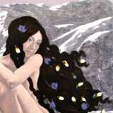 She brought spring to the mountains Canvas oil 21th century - photo 3