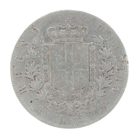 Pi&egrave;ce d&amp;39;argent de cinq lires. Italie 1873. Silber 19th century - Foto 2