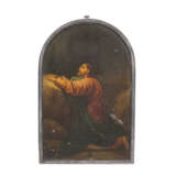 Икона «Моление о чаше» в серебряной раме - фото 1
