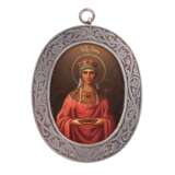 Икона «Св. Царица Елена» в серебряной раме - фото 1