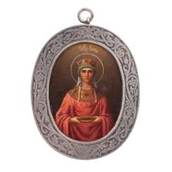 Икона «Св. Царица Елена» в серебряной раме